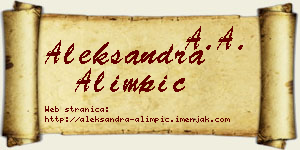 Aleksandra Alimpić vizit kartica